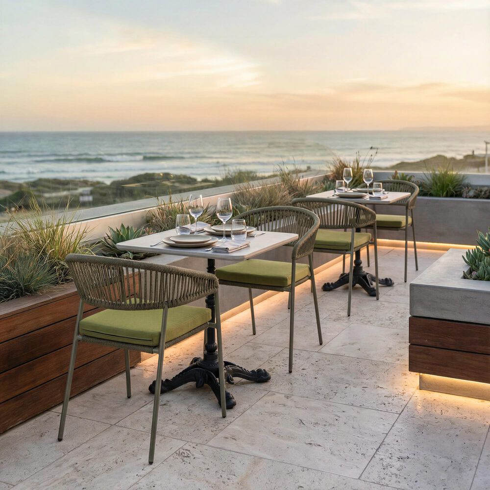 Zuo Modern Alfresco 24" Square Dining Table in Black and Gray - Table Only, , large