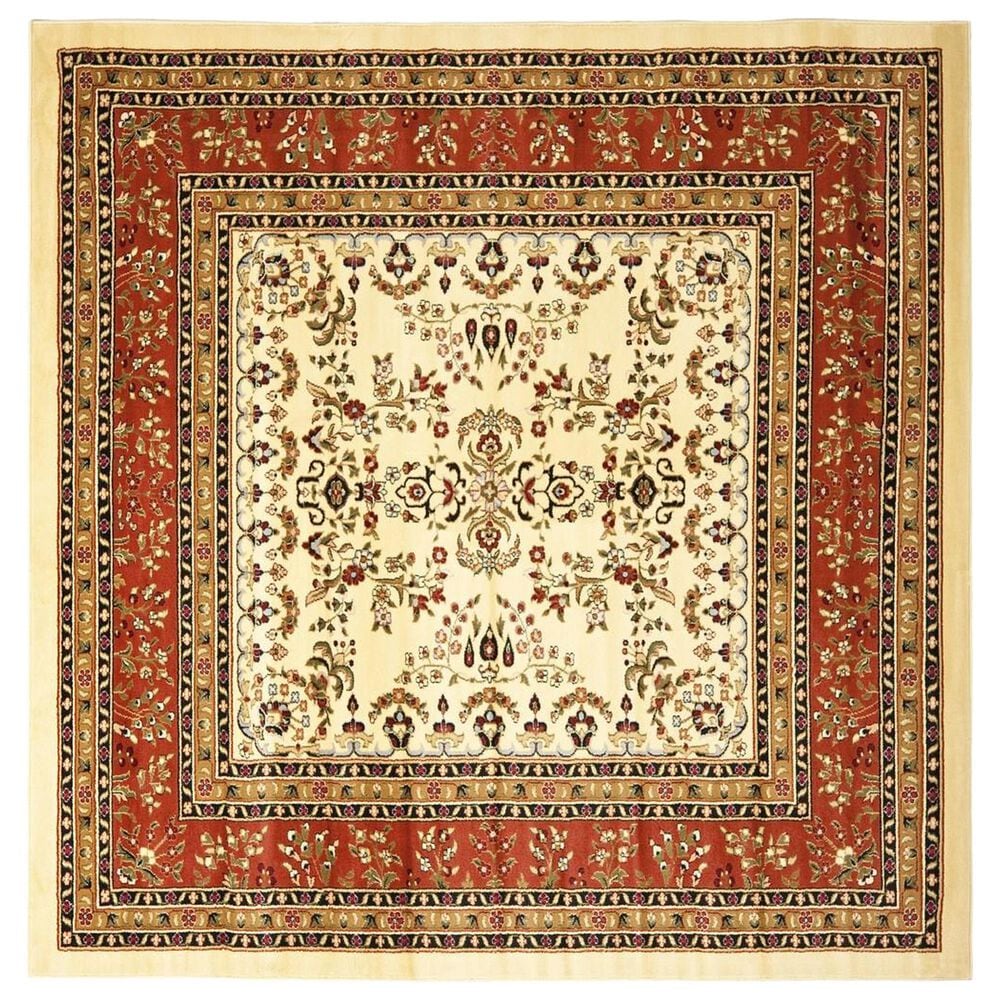 Safavieh Lyndhurst 8" Square Ivory and Rust Area Rug, , large