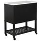 Linon Home Decor Kolton Kitchen Cart in Black and White, , large