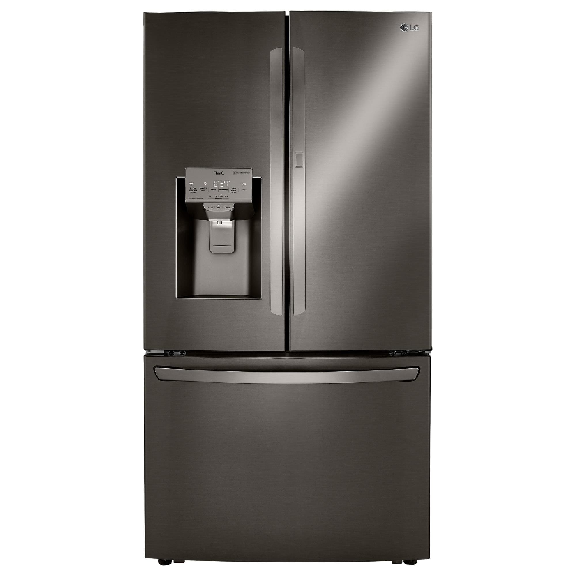fridge with ice maker in door