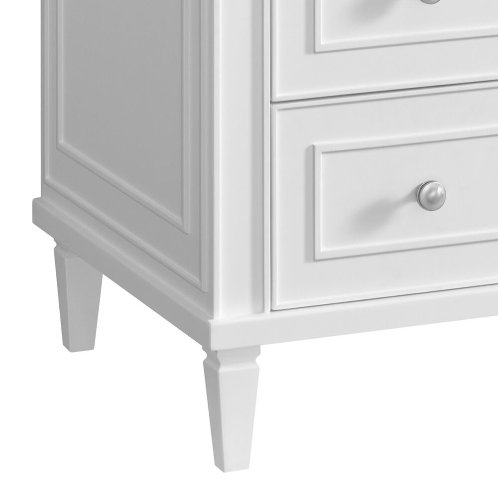 James Martin Vanities Lorelai 36&quot; Single Vanity in Bright White with Single Hole 3 cm White Zeus Quartz Top &amp; Backsplash, , large
