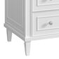 James Martin Vanities Lorelai 36" Single Vanity in Bright White with Single Hole 3 cm White Zeus Quartz Top & Backsplash, , large