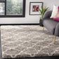 Safavieh Hudson Shag SGH282B-6 6" x 9" Grey/Ivory Area Rug, , large