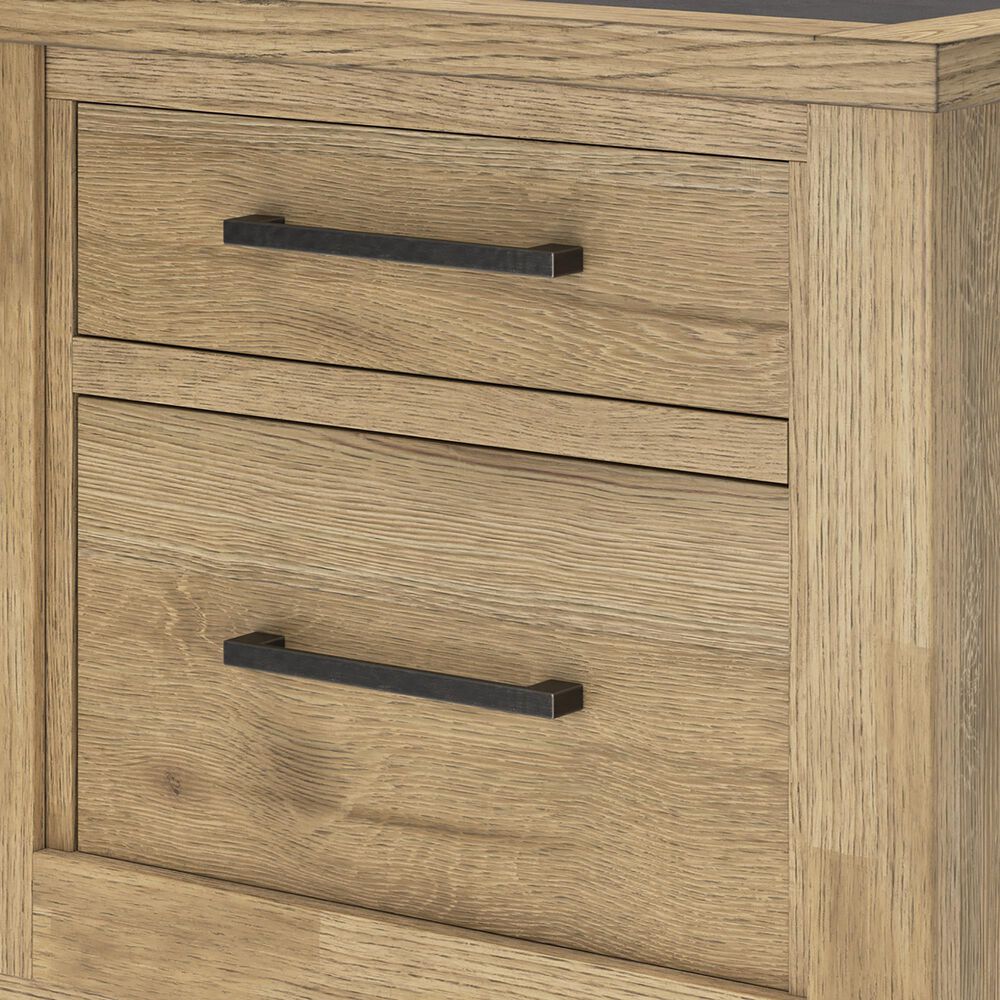 Ashley Galliden 2-Drawer Nightstand in Light Brown and Cement, , large