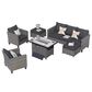 HOMLUX 6-Piece Outdoor Furniture Set in Dark Gray, , large