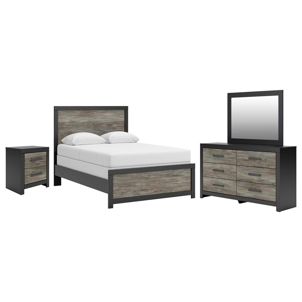 Ashley Broachmyn 4-Piece Full Panel Bedroom Set in Black and Gray, , large