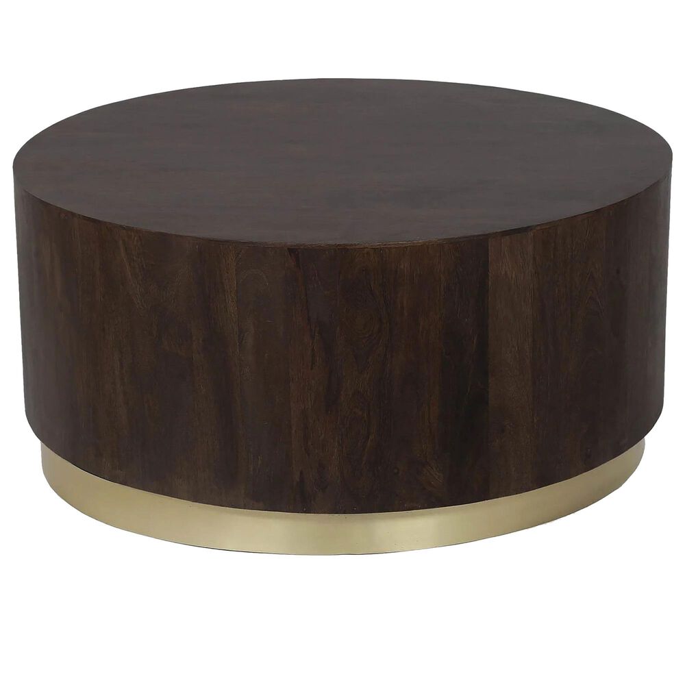 37B Form Coffee Table in Coffee and Brass, , large