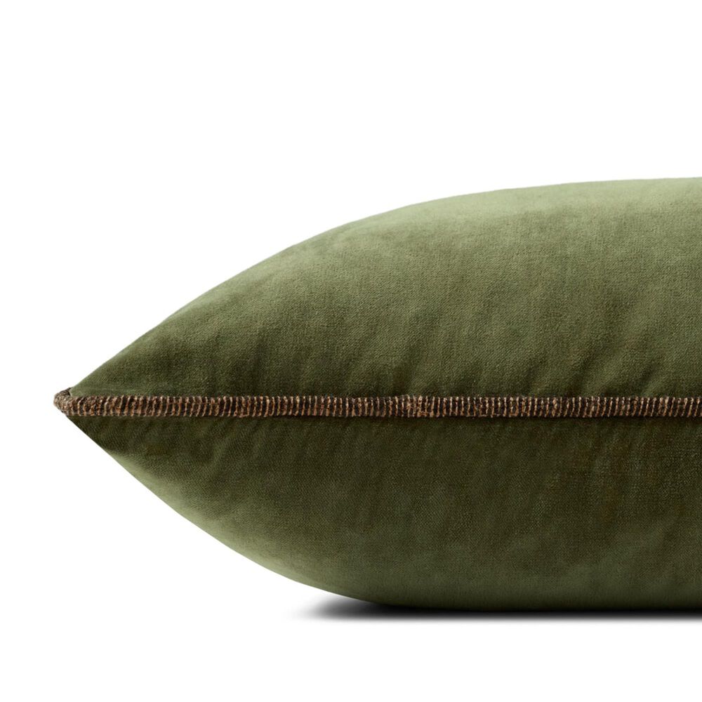 Loloi Liza 13&quot; x 35&quot; Lumbar Throw Pillow in Dark Green, , large