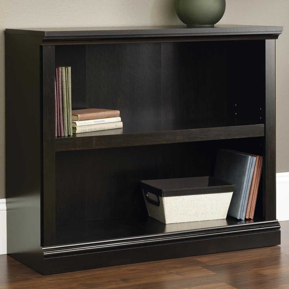 Sauder 2Shelf Bookcase in Estate Black Nebraska Furniture Mart