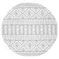 Safavieh Cabana CBN654A 6"7" Round Ivory and Grey Area Performance Rug, , large