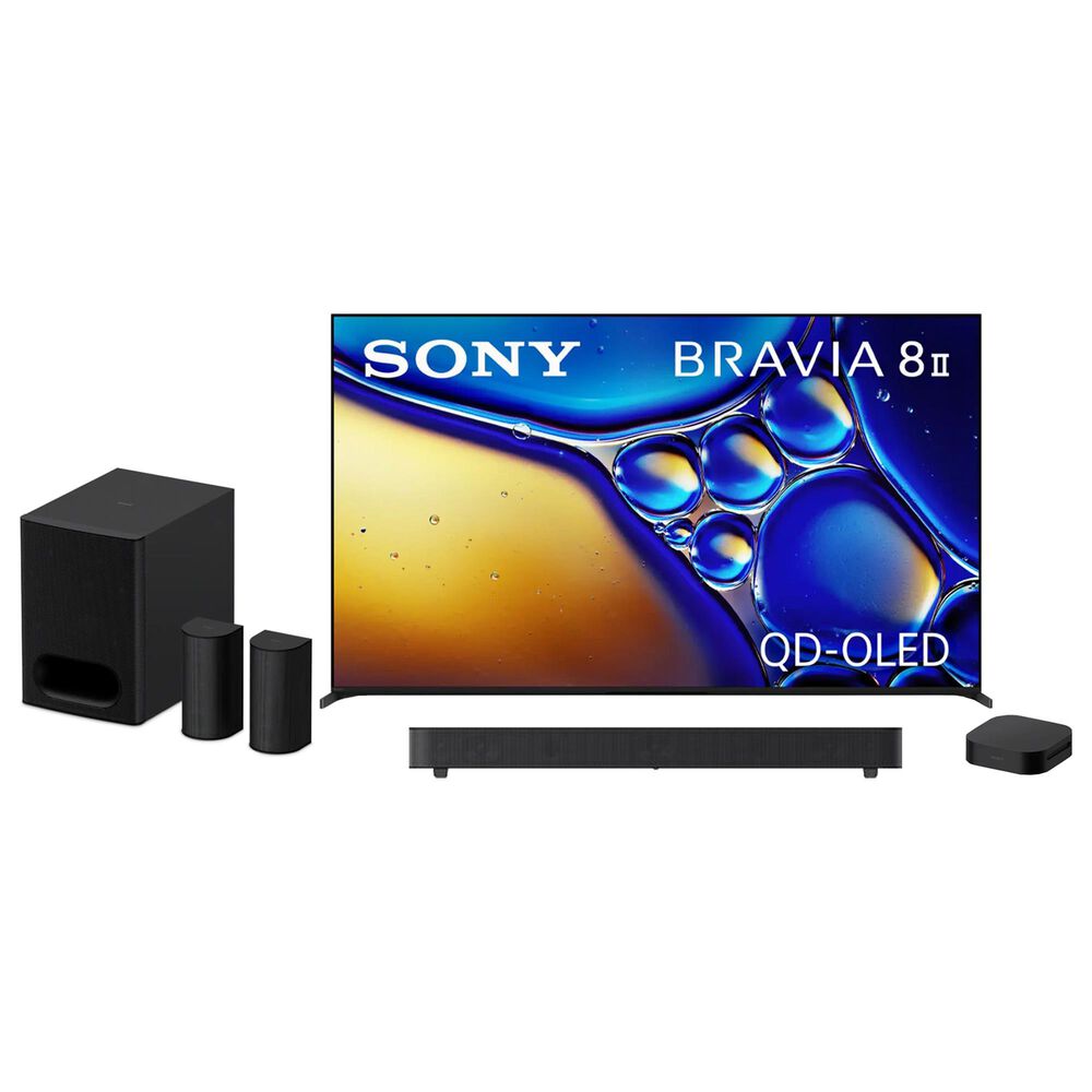 Sony 55" Bravia 8 II Class QD-OLED 4K HDR - Smart Google TV with Theater System 6 in Black, , large