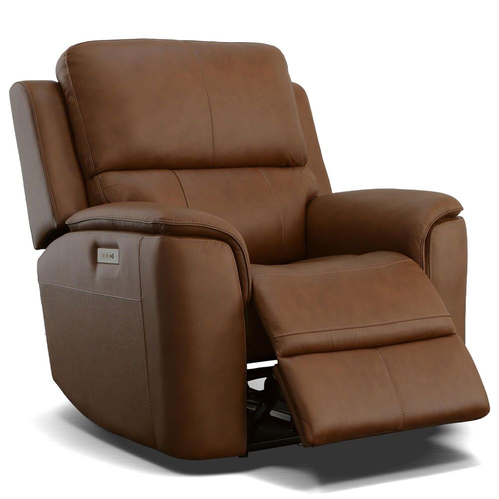 Flexsteel Henry 3-Piece Power Reclining Living Room Set in Caramel, , large