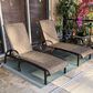 HOMLUX 3-Piece Patio Chaise Lounge Set in Brown, , large