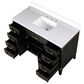 Lexora Home Laurel 48" Single Bathroom Vanity in Black Oak with White Quartz Top and Rectangular Sink, , large