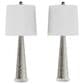 Timberlake Hammered Glass Table Lamp in Metallic Silver (Set of 2), , large