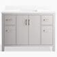 Kohler Kresla 48" Single Bathroom Vanity in Atmos Grey with 3 cm White Quartz Top and Rectangular Sink, , large