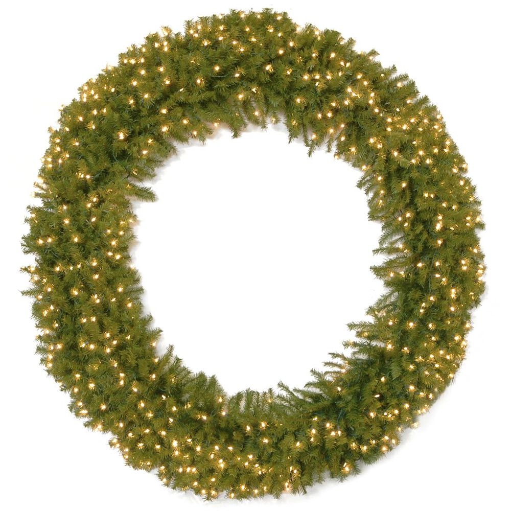 National Tree 72" Norwood Fir Wreath with 450 White Lights, , large
