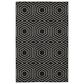Central Oriental Terrace Tropic Valeria 5" x 7"3" Black and Snow Area Rug, , large