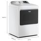Maytag 7.4 Cu. Ft. Smart Front Load Electric Dryer with Extra Power in White, , large