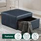 Lifestyle Solutions Hailey Storage Ottoman in Navy, , large