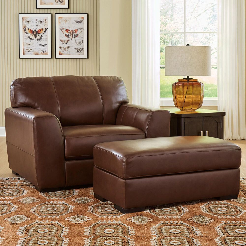 Ashley Brogliano Stationary Chair and a Half with Ottoman Set in Canyon, , large
