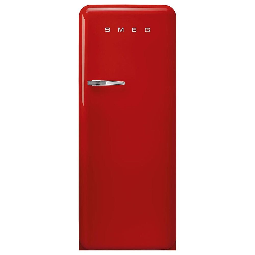 SMEG 9.92 Cu. Ft. Freestanding Compact Refrigerator with Left Handle in Red, , large