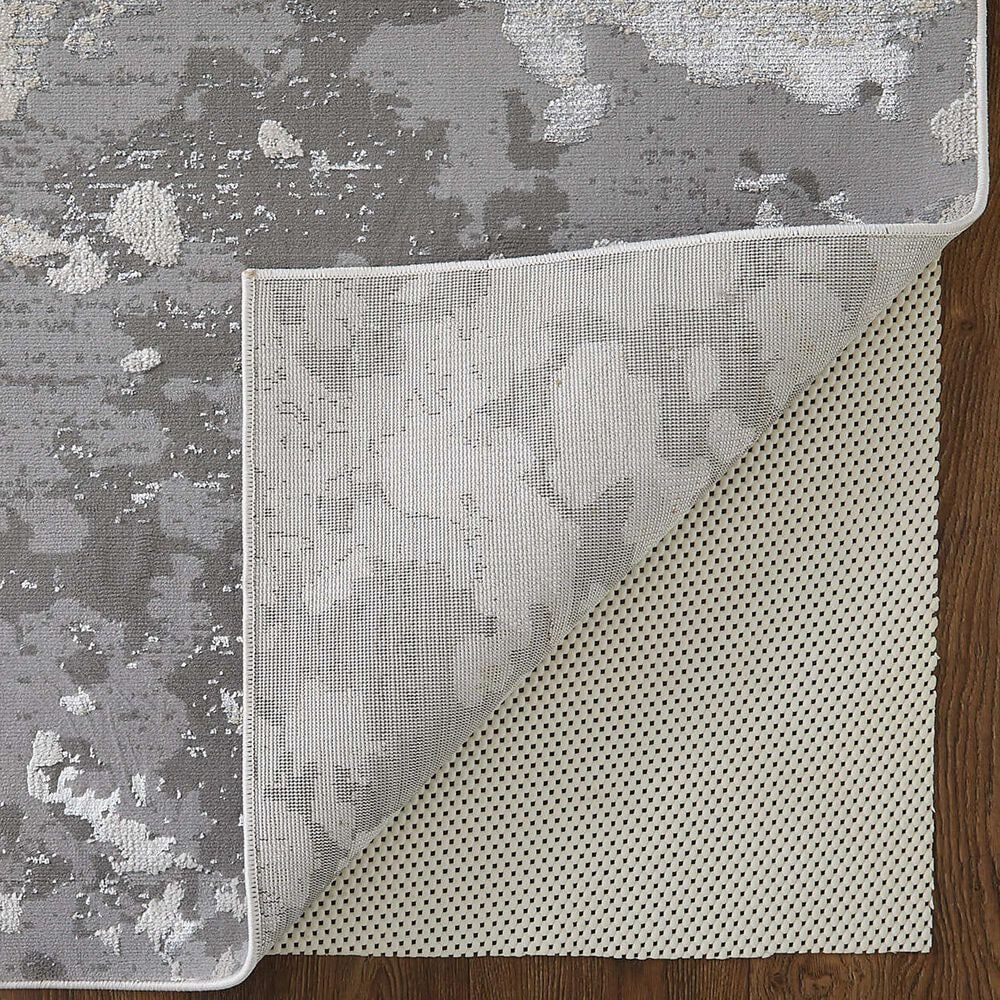 Feizy Micah 3&#39;11&quot; x 6&#39; Silver and Gray Runner, , large