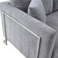 Blue River Heritage 2-Piece Sofa & Chair Set in Gray/Brushed Stainless Steel, , large