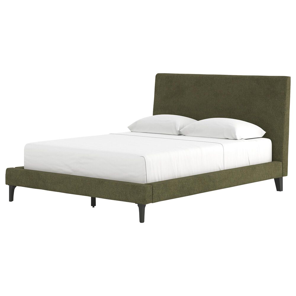 Ashley Chirason Queen Platform Bed in Sage Green, , large