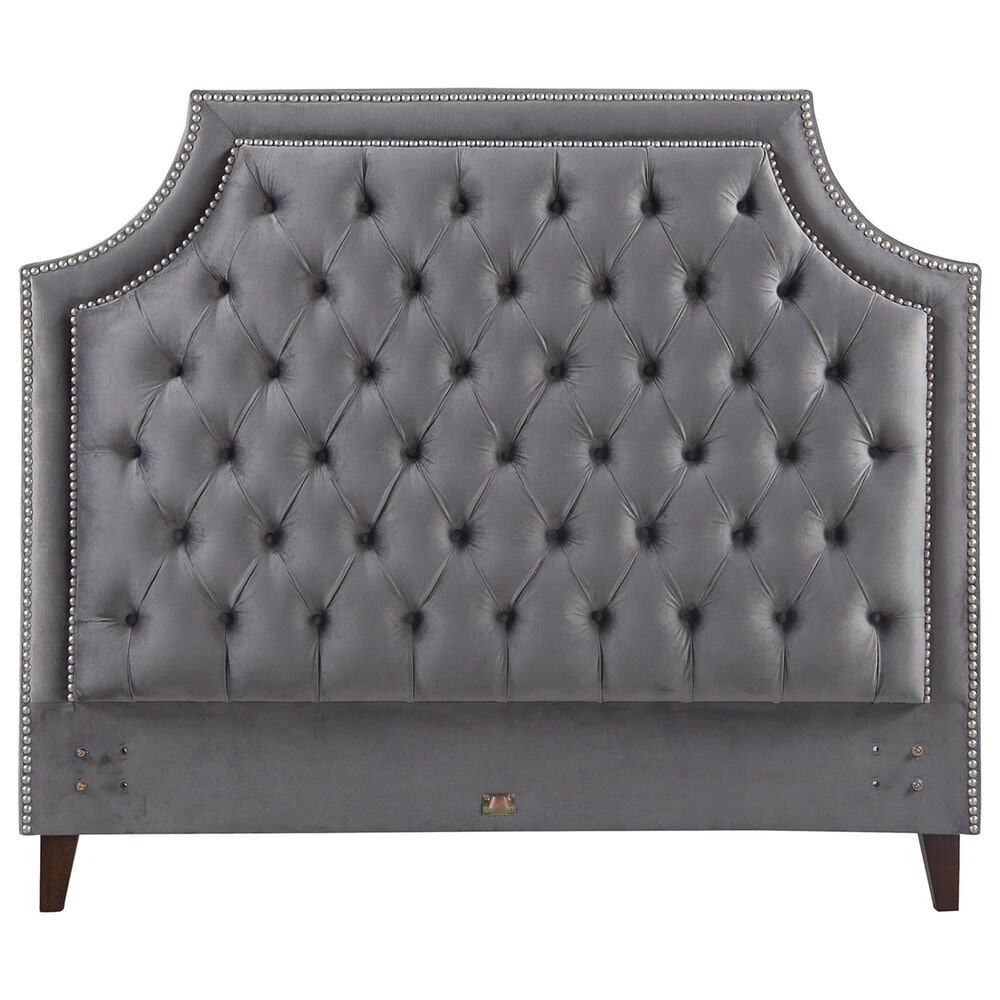 Simeon Collection Jasmine King Upholstered Bed in Flannel, , large