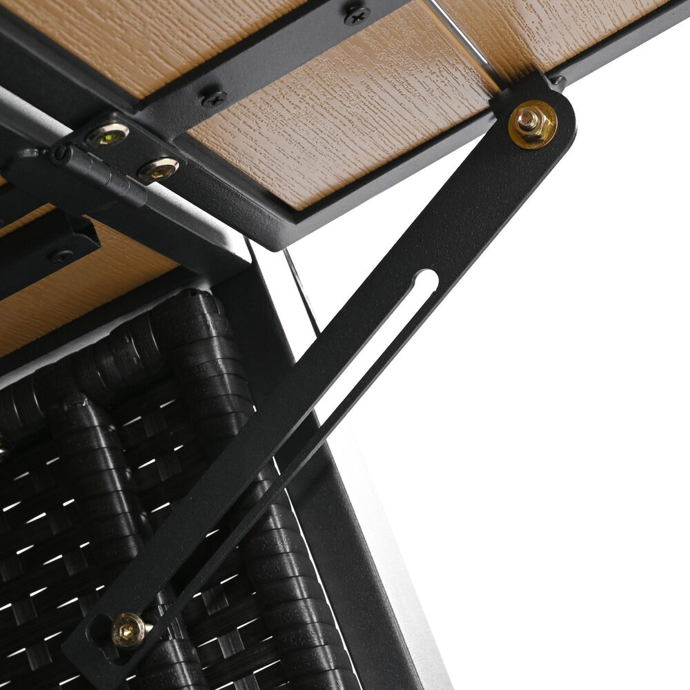 HOMLUX 53" Wicker Outdoor Kitchen Island in Black Brown, , large