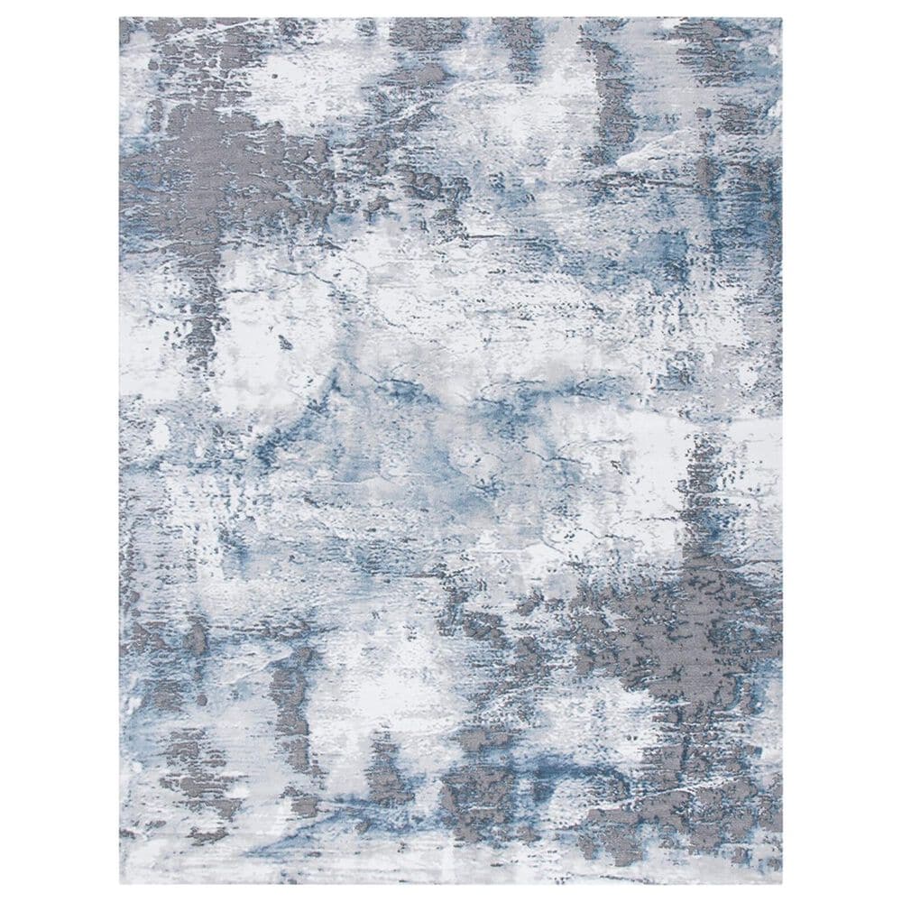 Safavieh Craft CFT850M 8" x 10" Blue and Grey Area Rug, , large