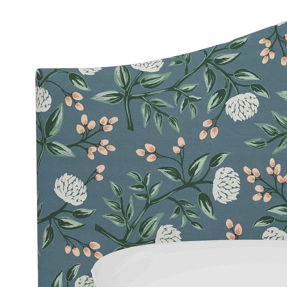 Rifle Paper Co Crafted by Cloth &amp; Company Mayfair King Headboard in Aviary Black and Cream, , large