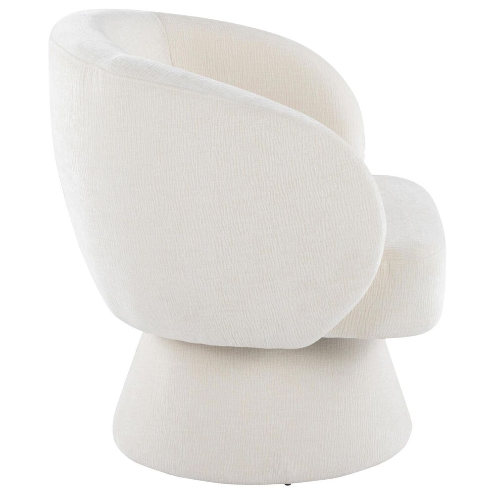 LumiSource Fran Swivel Accent Chair in Cream, , large