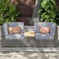 Homestyles Boca Raton 3-Piece Patio Set with Storage Table in Brown and Gray, , large