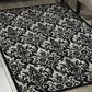 Nourison Damask DAS02 8" x 10" Black and White Area Rug, , large