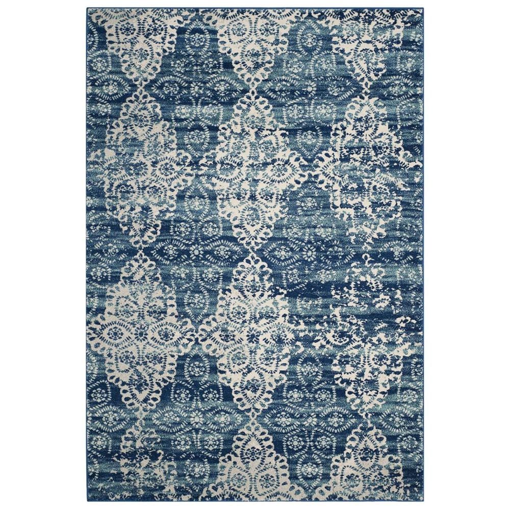 Safavieh Evoke EVK266F-5 5&#39;1&quot; x 7&#39;6&quot; Royal/Ivory Area Rug, , large