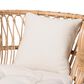 Baxton Studio Delara Chaise with Natural Brown Rattan in White, , large