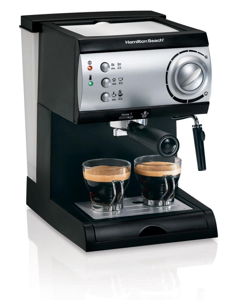 Hamilton Beach 40 Oz. Espresso and Cappuccino Maker in Black, , large
