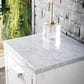 James Martin Vanities Addison 15" Base Cabinet in Glossy White with Carrara White Marble Top, , large