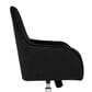Impressions Vanity Kelly Swivel Vanity Chair with Black Cushion in Matte Silver, , large
