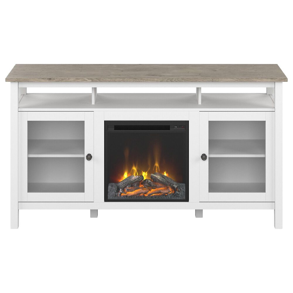 Bush Mayfield 2Piece Entertainment Center with Electric Fireplace in