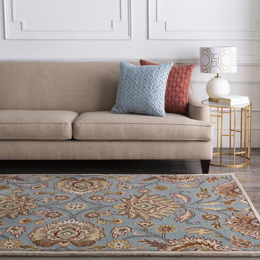 Surya Caesar CAE-1052 8" x 11" Gray, Camel and Green Area Rug, , large