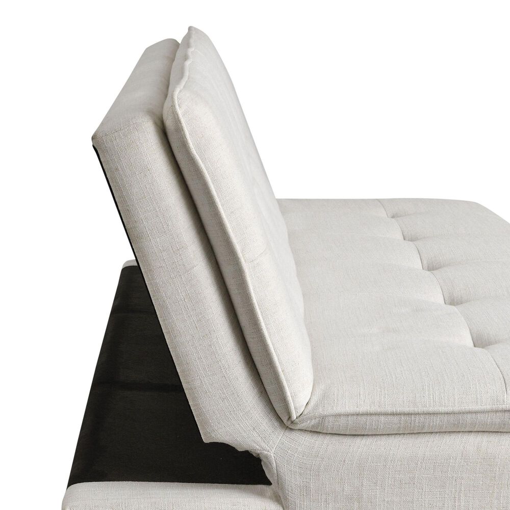 Lifestyle Solutions Tatum Convertible Sofa with Cream Cushion in Brown, , large