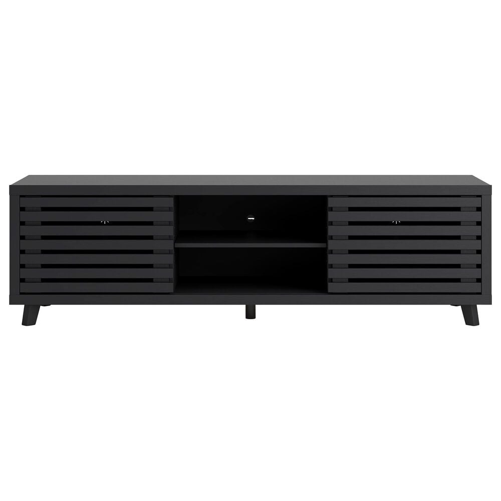 Ashley Danziar 72&quot; TV Stand in Matte Black, , large