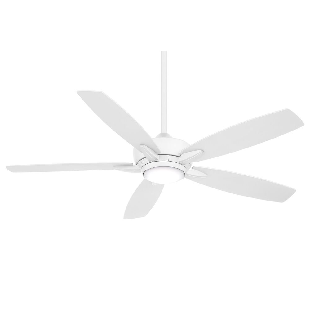 Minka-Aire Kelvyn 52" Ceiling Fan with LED Light in Flat White, , large