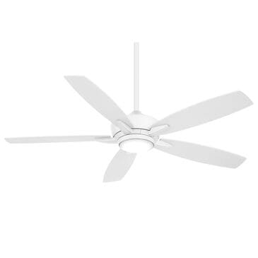Minka-Aire Kelvyn 52" Ceiling Fan with LED Light in Flat White, , large