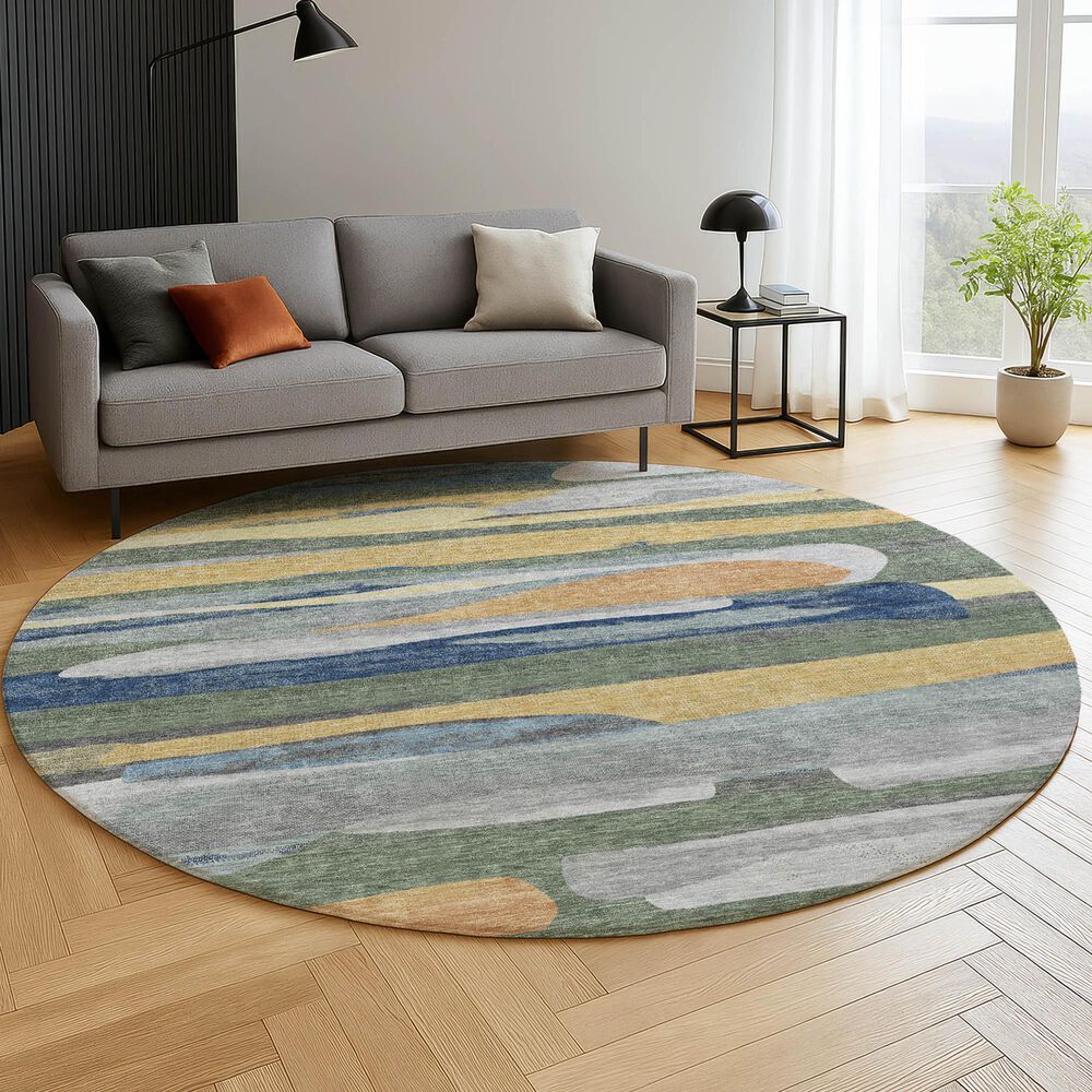 Dalyn Rug Company Kenner KN7 Basil 8' Round Area Rug, , large