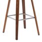Armen Living Vienna Swivel Bar Height Stool with Vintage Black Upholstery in Walnut, , large