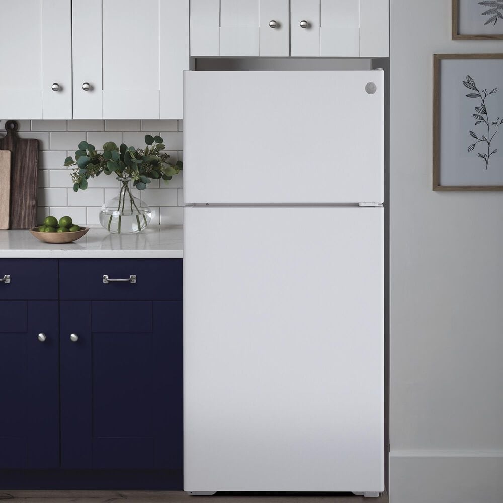 GE Appliances 16.6 Cu. Ft. Top Freezer Refrigerator Energy Star in White, , large
